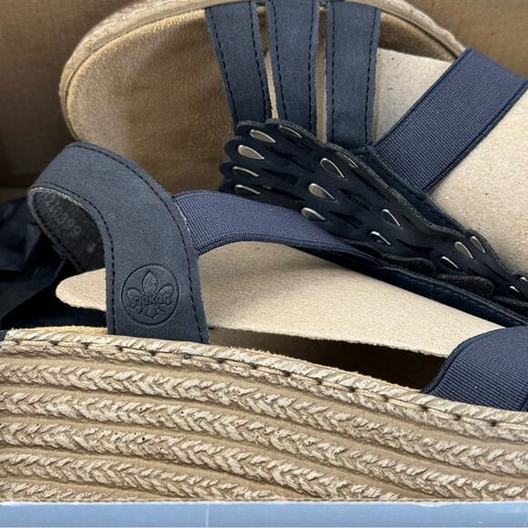 Rieker Wedge Heel Sandals Women’s Size 9.5 EUR 41 Slip On - Picture 11 of 12